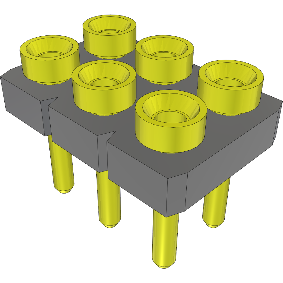 Samtec-SDL-103-T-10 Connector Headers and PCB Receptacles Conn Socket Strip SKT 6 POS 2.54mm Solder ST Top Entry Thru-Hole Bulk