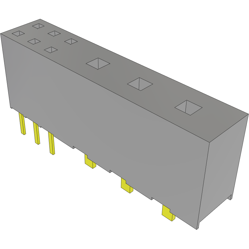 Samtec-HPFC-103-01-L-D-03 Connector Headers and PCB Receptacles Conn Socket Strip SKT 3Power/6Signal POS 5.08mm/2.54mm Solder ST Thru-Hole Tube