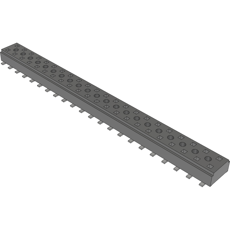 Samtec-CLT-122-02-F-D-TR Steckverbinderleisten und Leiterplattenbuchsen Conn Socket Strip SKT 44 POS 2mm Solder ST Top Entry SMD TIGER CLAW™ T/R