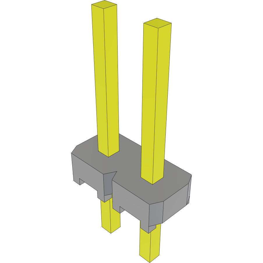 Samtec-MTLW-102-07-G-S-251 Steckverbinderleisten und Leiterplattenbuchsen Conn Unshrouded Header HDR 2 POS 2.54mm Solder ST Top Entry Thru-Hole Bulk