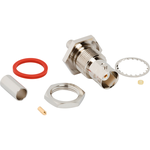 Conn BNC 0Hz to 6GHz 50Ohm Crimp ST Panel Mount RCP Gold Bag