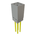 Conn Elevated Socket SKT 4 POS 2.54mm Solder ST Top Entry Thru-Hole Bulk