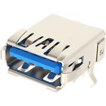 Amphenol Communications Solutions-GSB311J35F2H4EU Connector USB Conn USB 3.0 Type A RCP 9 POS 2mm Solder RA Thru-Hole 9 Terminal 1 Port Tray