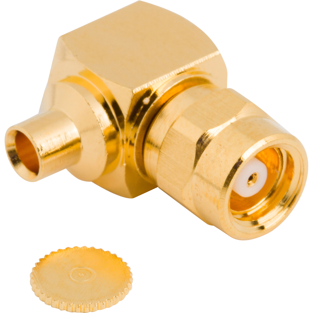 Amphenol RF-152138 RF-Steckverbinder Conn SMC 50Ohm Solder RA Cable Mount PL Gold