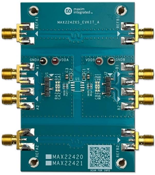 Analog Devices-MAX2242XSEVKIT# Kit e schede di sviluppo RF/Wireless MAX2242X RF Amplifier Evaluation Kit