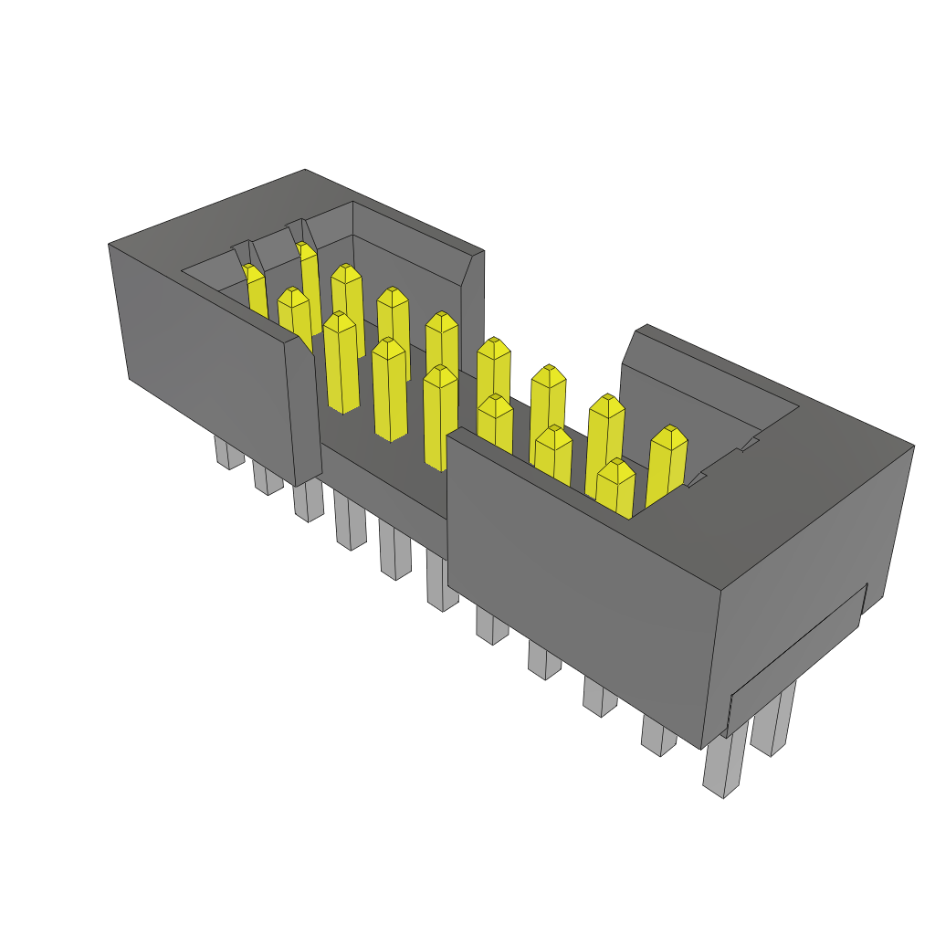 Samtec-FTS-107-02-L-D-S Steckverbinderleisten und Leiterplattenbuchsen Conn Shrouded Header HDR 14 POS 1.27mm Solder ST Top Entry Thru-Hole Tube