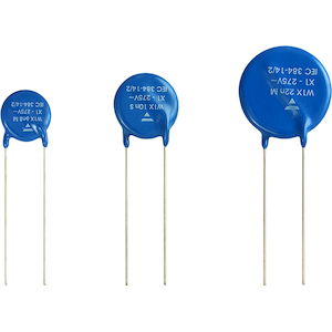Vishay-W1X682MCVCF0KR Capacitor cerámico de una capa Cap Ceramic Suppression X1 0.0068uF 275VAC 20%( 11 X 3mm) Radial Disc 7.5mm 125°C Bulk