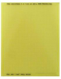 Twin Industries-7100-45 null Protoboard with 0.1"x 0.1" grid of non-plated through holes (0.042" holes).  Board Size:  4.0"x 5.0". FR4 Laminate, 0.062" thick