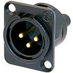 Conn XLR Connector M 3 POS ST Panel Mount 3 Terminal 1 Port