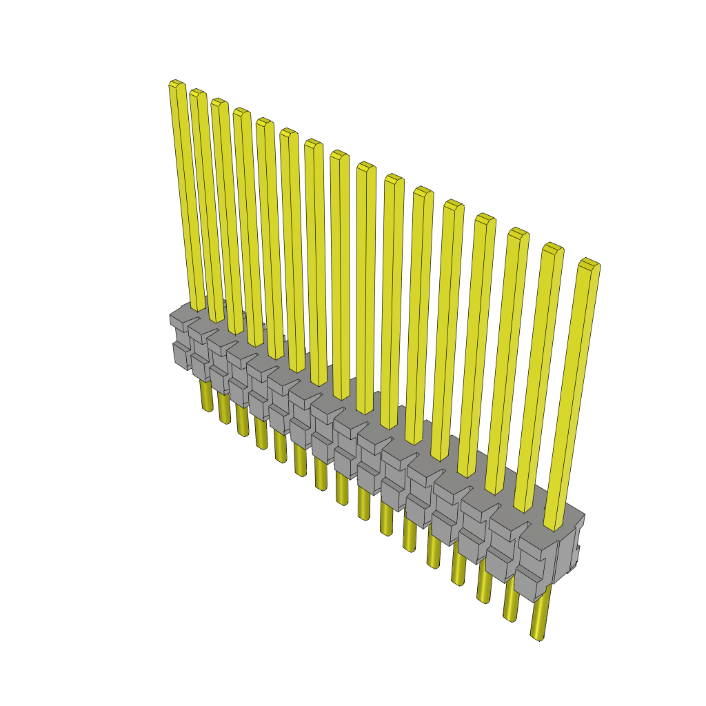 Samtec-TMS-116-56-G-S Steckverbinderleisten und Leiterplattenbuchsen Conn Unshrouded Header HDR 16 POS 1.27mm Solder ST Top Entry Thru-Hole Tube