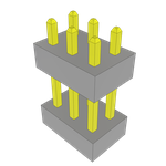 Conn Board Stacker HDR 6 POS 2mm Solder ST Top Entry Thru-Hole Bulk