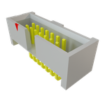 Conn Shrouded Header (4 Sides) HDR 14 POS 1.27mm Solder RA Side Entry Thru-Hole Tube