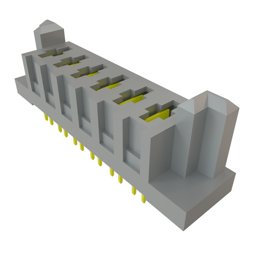 Samtec-PES-06-02-S-VT-LC Connector Headers and PCB Receptacles Conn Socket Strip SKT 6Power POS 2.54mm/3.81mm Solder ST Top Entry Thru-Hole Tray