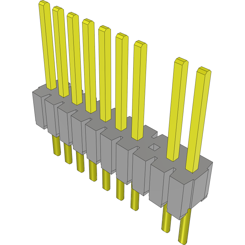 Samtec-HTMS-110-01-G-S-003 Piastre connettori e prese PCB Conn Unshrouded Header HDR 10 POS 1.27mm Solder ST Top Entry Thru-Hole Tube
