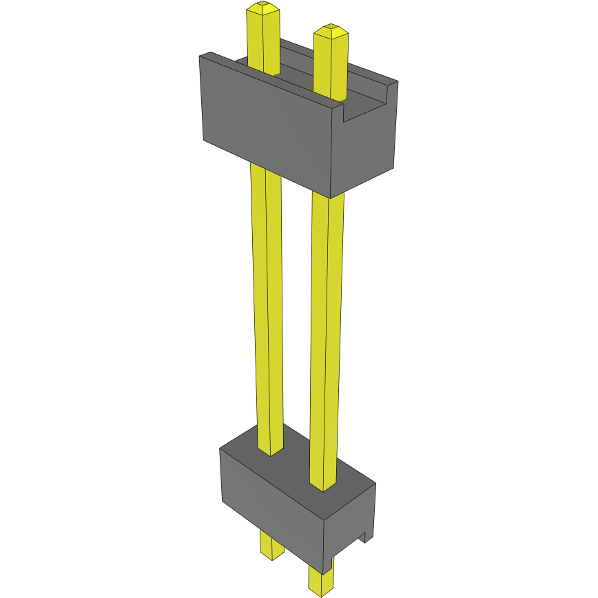 Samtec-DW-02-10-T-S-662 Steckverbinderleisten und Leiterplattenbuchsen Conn Board Stacker HDR 2 POS 2.54mm Solder ST Top Entry Thru-Hole Bulk