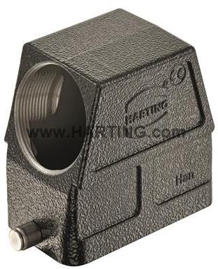 HARTING-19370100547 Schrumpfbalgenadapter Hood 90° 10B Shell Size Powder Die Cast Aluminum Single Lock