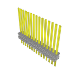 Conn Unshrouded Header HDR 15 POS 1.27mm Solder ST Top Entry Thru-Hole Tube