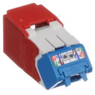 Panduit-CJUD6X88TGRD 电话及电信连接器 Conn RJ-45 F 8 POS IDT Cable Mount 8 Terminal 1 Port Mini-Com® Cat 6a Carton