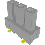 Conn Isolated Power Socket SKT 3Power POS 4.19mm Solder ST Top Entry SMD Power Mate® Tube