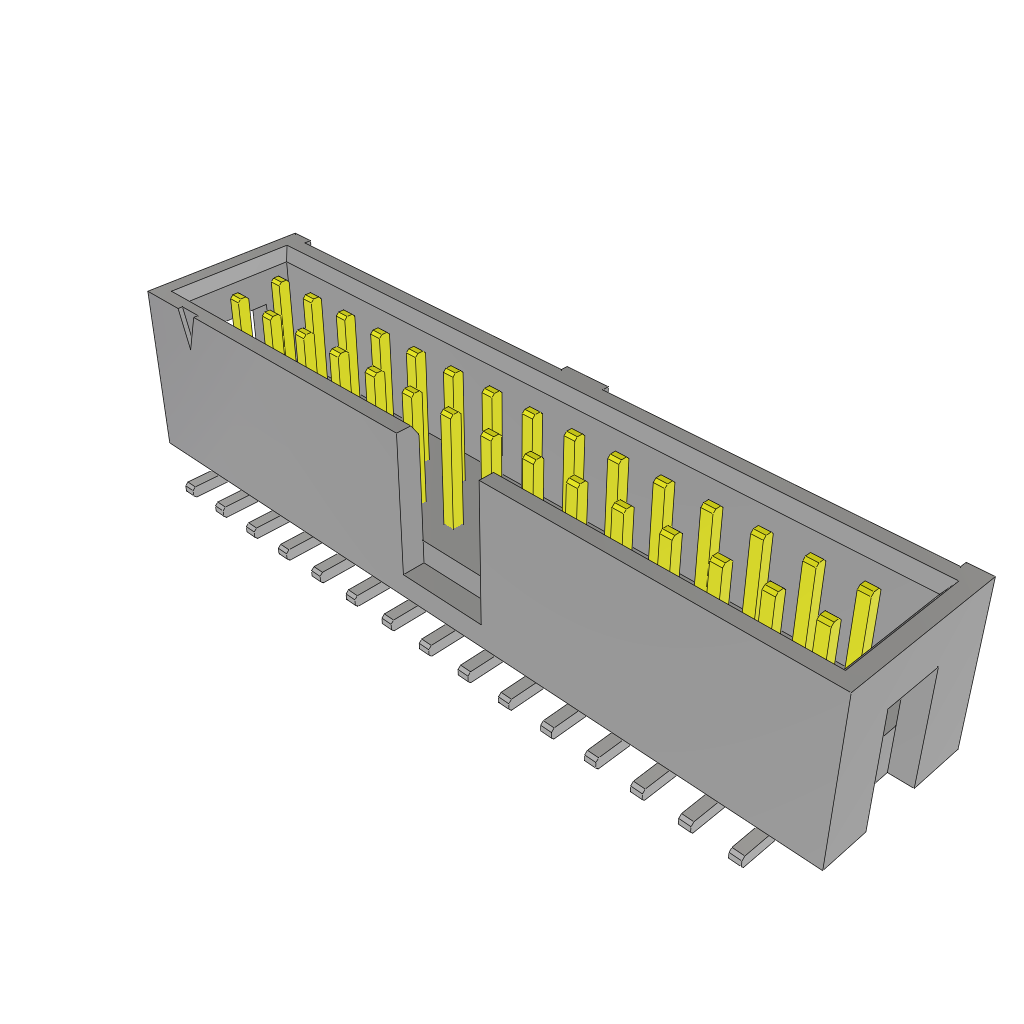 Samtec-HTSS-115-01-L-DV Piastre connettori e prese PCB Conn Shrouded Header (4 Sides) HDR 30 POS 2.54mm Solder ST Top Entry SMD Tube