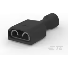 TE Connectivity-9-520183-2 Raccordement de terminaux Quick Disconnect Terminal 18-22AWG Brass Black F 21.71mm Tin Reel/Strip
