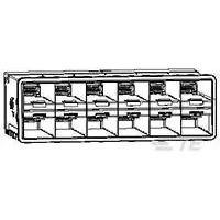TE Connectivity-1-2198339-7 Connettore telefono e telecomunicazione Conn zSFP+ RCP 240 POS 0.8mm Press Fit RA Thru-Hole 240 Terminal 12 Port Tray