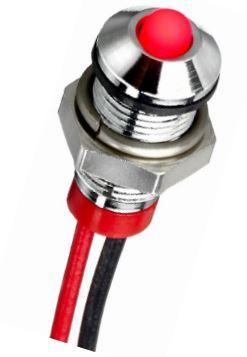 Apem Components-Q6P3BXXR12E Panel Mount Indicators LED Panel Mount Indicator Uni-Color Red 40mcd 2-Pin