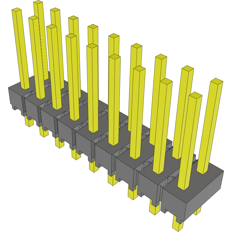 Samtec-MTSW-109-08-T-D-340 Piastre connettori e prese PCB Conn Unshrouded Header HDR 18 POS 2.54mm Solder ST Top Entry Thru-Hole Bulk