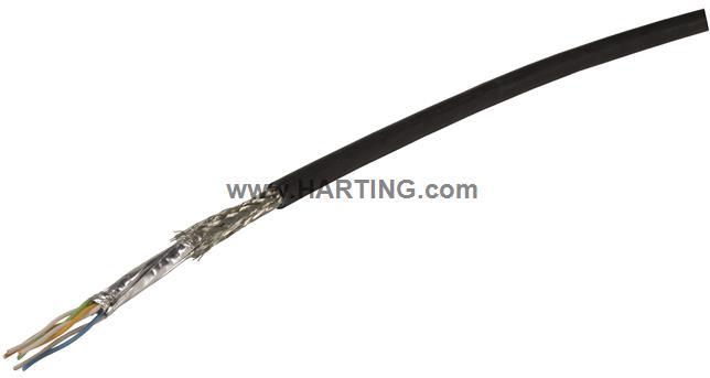 HARTING Technology Group-09456000524 Cable Multi-Conductor Multi-Conductor Cable 8Conductors 26AWG 7.1mm Black 1000m