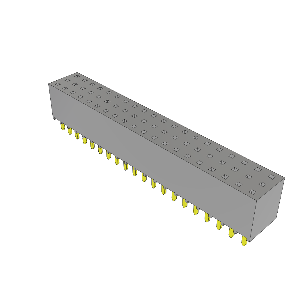 Samtec-SSW-120-21-L-T Connector Headers and PCB Receptacles Conn Socket Strip SKT 60 POS 2.54mm Solder ST Top Entry Thru-Hole Bulk
