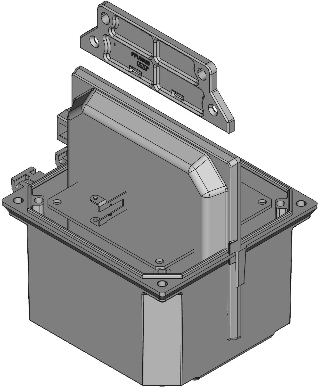 Hammond Manufacturing-PCJ664CCLF Scatole, contenitori e rack Light Gray Polycarbonate Flange Mount Junction Box
