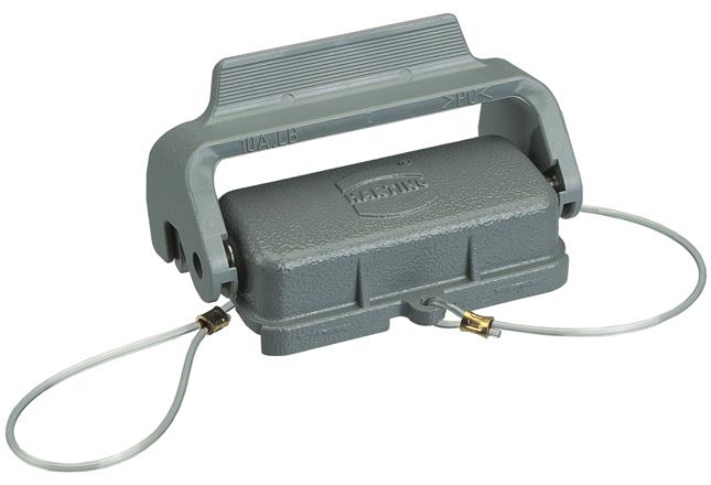 HARTING Technology Group-09200105423 Connector Accessories Connector Accessories Cover Straight Polycarbonate/Stainless Steel Dust Gray