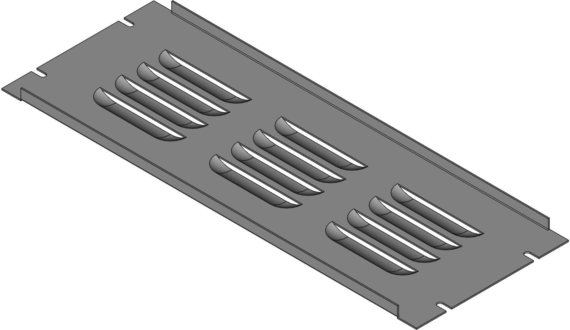 Hammond Manufacturing-PVLL19007LG2 null Louvered Steel Rack Panel, Light Gray