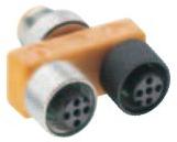 Lumberg-ASBS 2 M12-5-90 Steckverbinder, rund Conn M12 Circular/2M8 Circular PIN/(2)SKT 11 POS T Style 3 Port