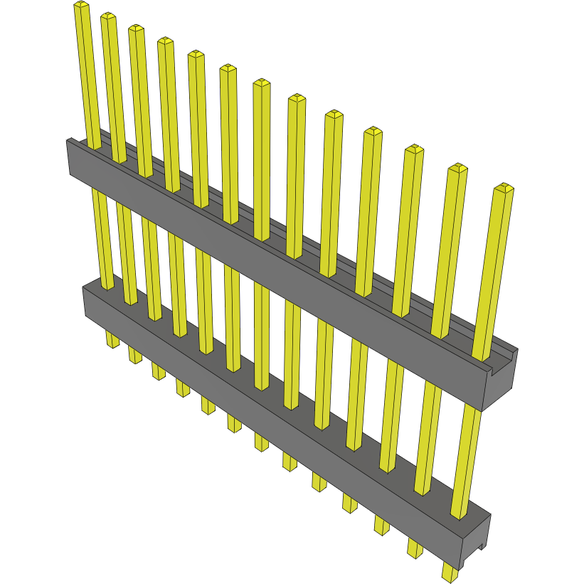 Samtec-DW-13-12-S-S-555 Piastre connettori e prese PCB Conn Board Stacker HDR 13 POS 2.54mm Solder ST Top Entry Thru-Hole Bulk