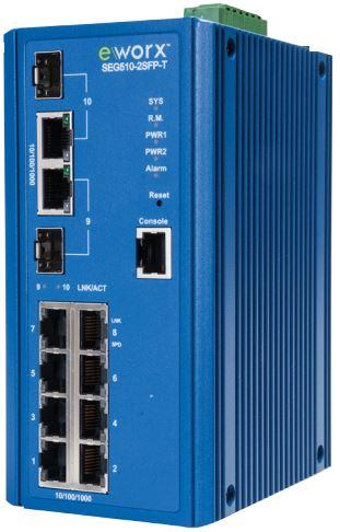 Advantech-SEG510-2SFP-T Commutateurs Ethernet Ethernet Switch 10-Port 1000Mbps