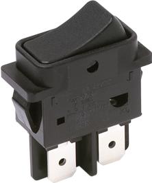 C&K-DF62J12P215HQA Switch Rocker Switch Rocker OFF ON DPST Quick Connect Curved Rocker 16A 250VAC 60VDC 372.85VA Bulk