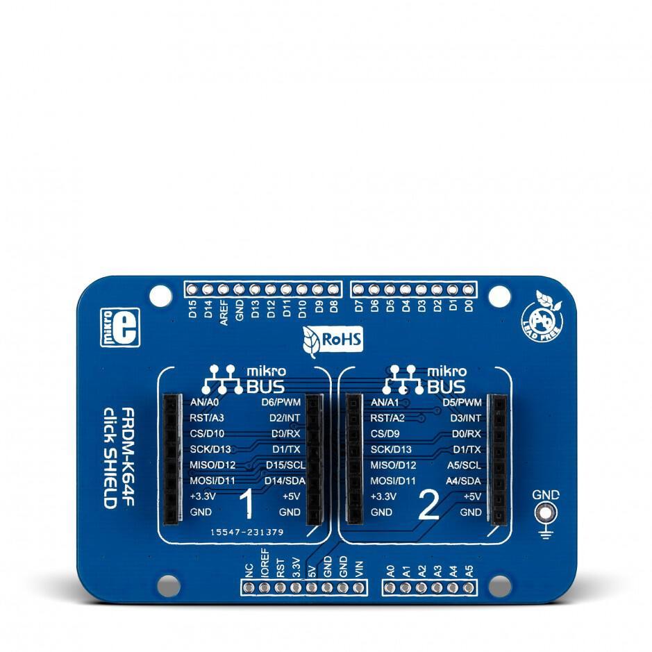 MikroElektronika-MIKROE-1794 Entwicklungssätze und Werkzeuge FRDM K64 Click Shield Extension Board