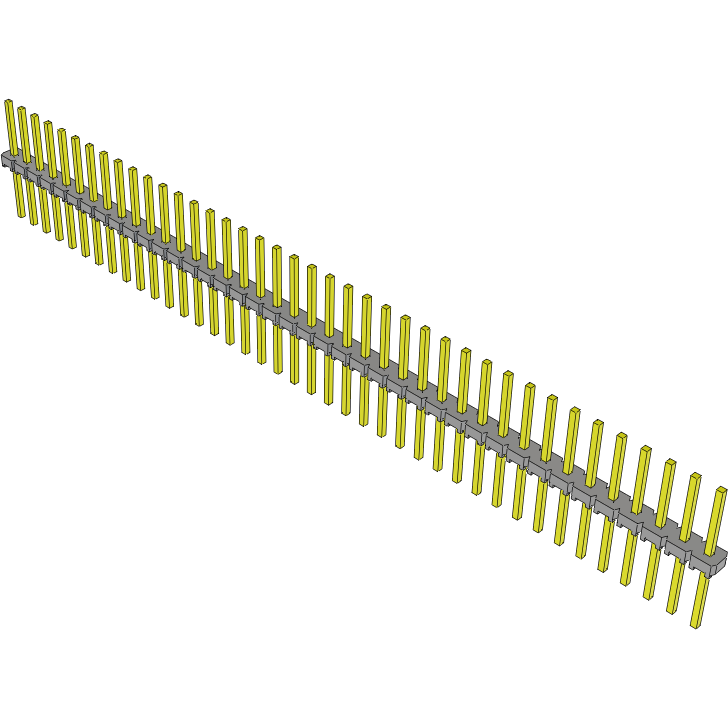 Samtec-MTLW-140-22-T-S-285 Cabezales del conector y receptáculos PCB Conn Unshrouded Header HDR 40 POS 2.54mm Solder ST Top Entry Thru-Hole Bulk