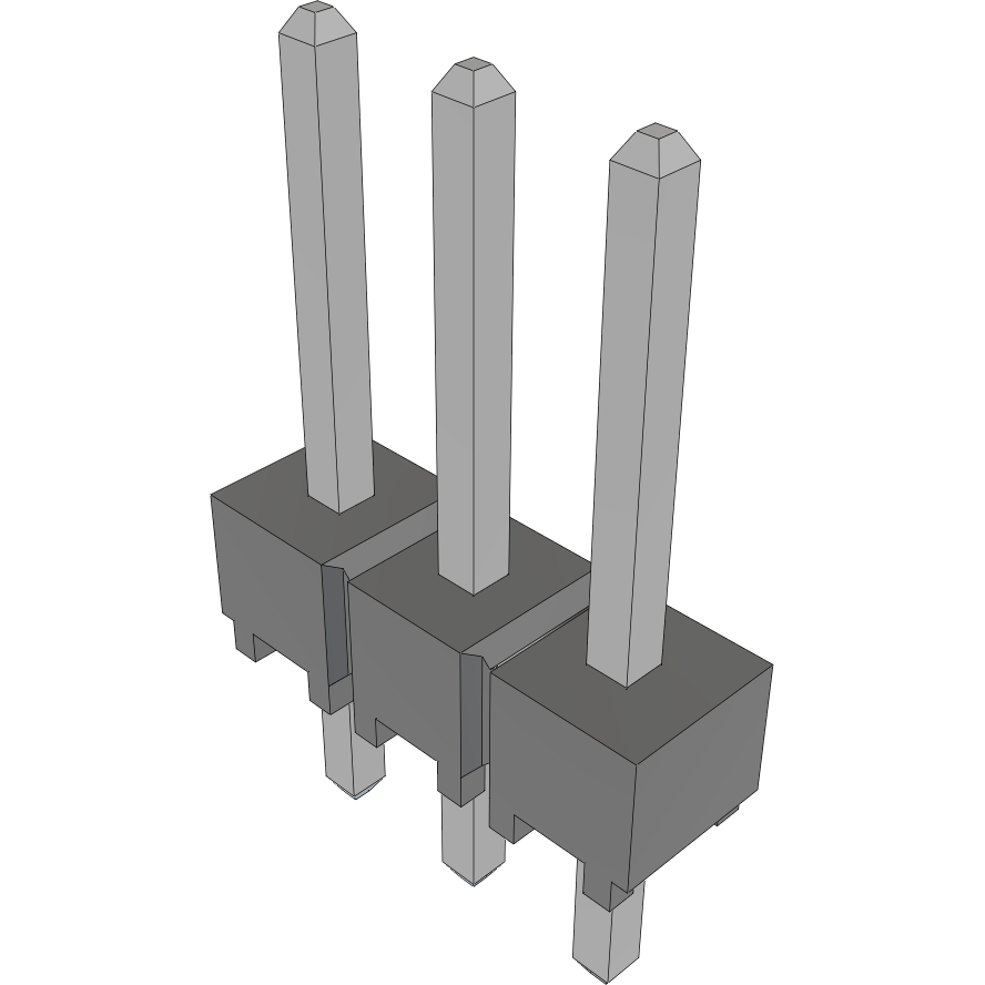 Samtec-HTSW-103-24-TM-S 连接器插头及 PCB 插座 Conn Unshrouded Header HDR 3 POS 2.54mm Solder ST Top Entry Thru-Hole Bulk