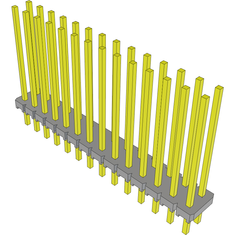 Samtec-MTLW-114-10-L-D-635 Steckverbinderleisten und Leiterplattenbuchsen Conn Unshrouded Header HDR 28 POS 2.54mm Solder ST Top Entry Thru-Hole Bulk