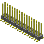 Conn Unshrouded Header HDR 32 POS 2.54mm Solder ST Top Entry SMD Tube