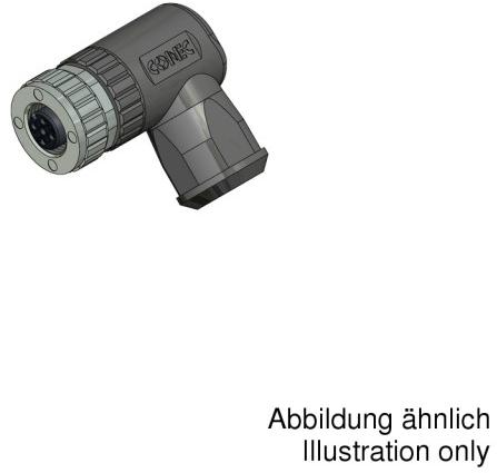 CONEC-43-00010 Steckverbinder, rund Conn M12 Circular SKT 4 POS Screw RA Cable Mount 4 Terminal 1 Port