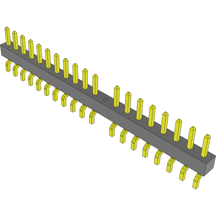 Samtec-MMT-120-01-S-SH-009 Connector Headers and PCB Receptacles Conn Unshrouded Header HDR 20 POS 2mm Solder RA Side Entry SMD Tube
