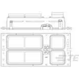 TE Connectivity-1484510-2 Steckverbinder, rechteckig Conn Rectangular SKT 4/4/13/150/150 POS Crimp ST Cable Mount