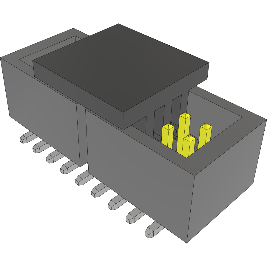 Samtec-FTMH-109-02-L-DV-ES-P-TR 连接器插头及 PCB 插座 Conn Shrouded Header HDR 18 POS 1mm Solder ST Top Entry SMD T/R