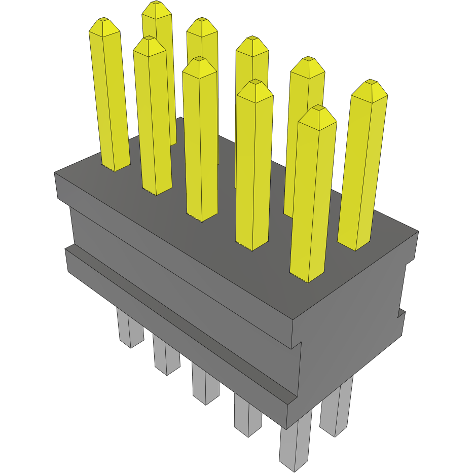 Samtec-FTSH-105-01-F-D Cabezales del conector y receptáculos PCB Conn Unshrouded Header HDR 10 POS 1.27mm Solder ST Top Entry Thru-Hole Tube