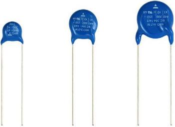 Vishay-WKO222MCPCRBKR Kondensator, keramisch, einlagig Cap Ceramic Single Suppression X1/Y2 0.0022uF 440VAC/300VAC Y5U 20% (13 X 5mm) Radial Disc 7.5mm 125°C T/R