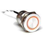 Bulgin Limited-MC19LCSGR Switch Push Button Switch Push Button ON OFF DPDT Flush Round Button 0.5A 24VDC Latching Panel Mount Wire Lead Bulk
