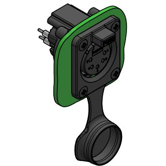 Amphenol-AXS5FP1V Steckverbinder für Audio und Video Conn XLR F 5 POS Solder ST Thru-Hole 6 Terminal 1 Port